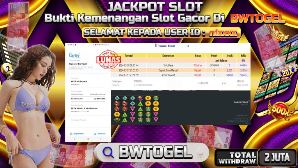 BUKTI JACKPOT SLOT MANIA OLYMPUS TERPERCAYA DI INDONESIA TGL 18-07-2024