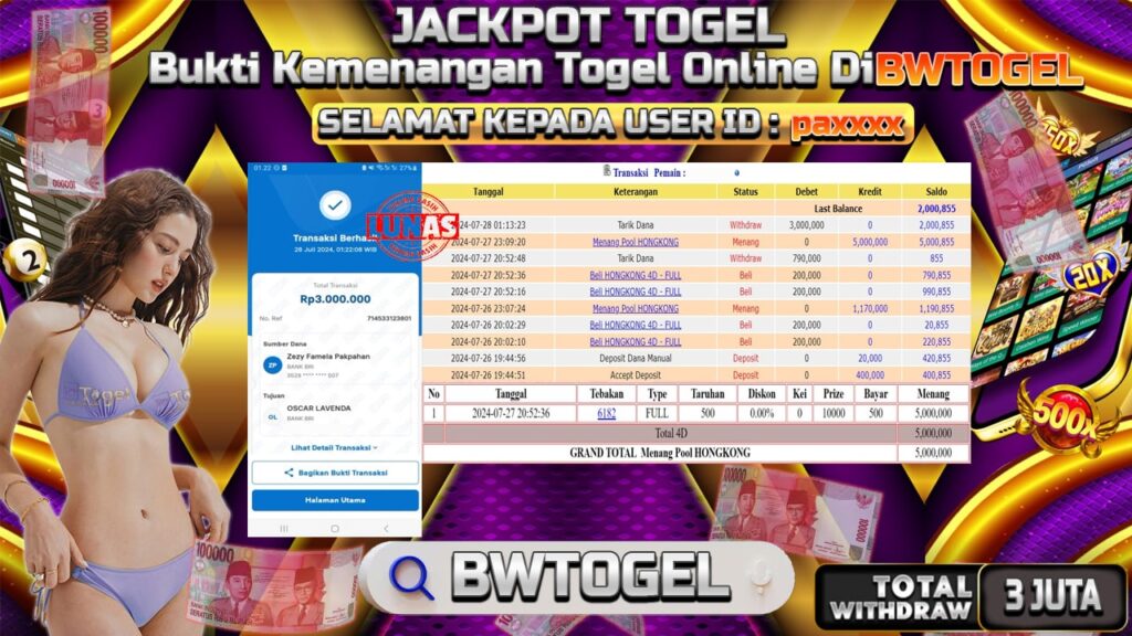 BUKTI JACKPOT TOGEL POOL HONGKONG TERPERCAYA DI INDONESIA TGL 28-07-2024