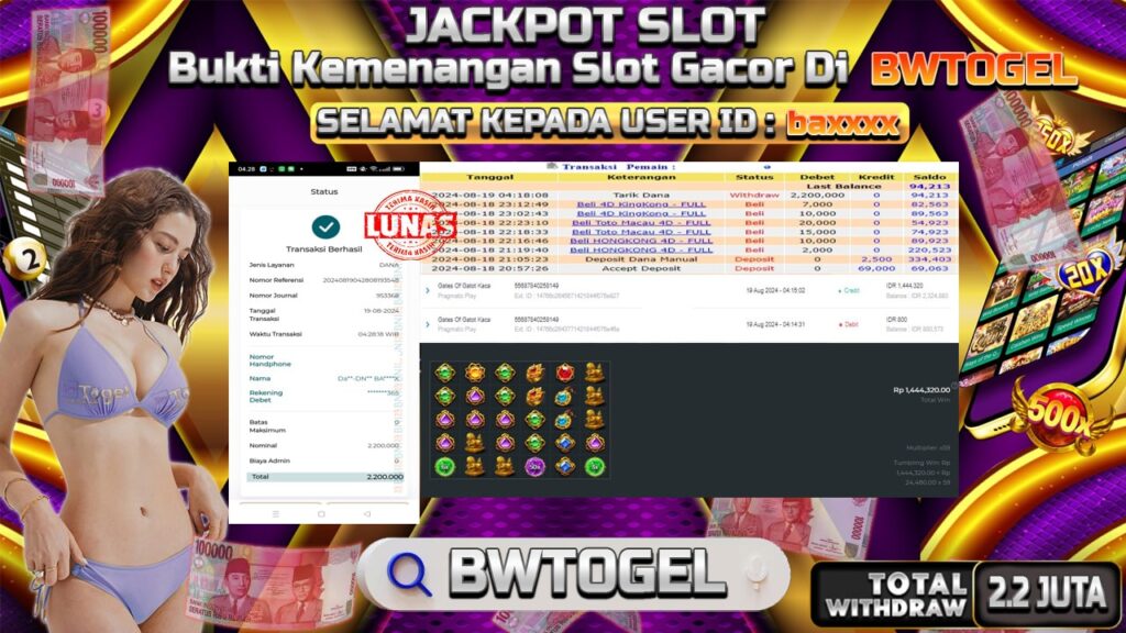 BUKTI JACKPOT SLOT GATES OF GATOT KACA TERPERCAYA DI INDONESIA TGL 19-08-2024