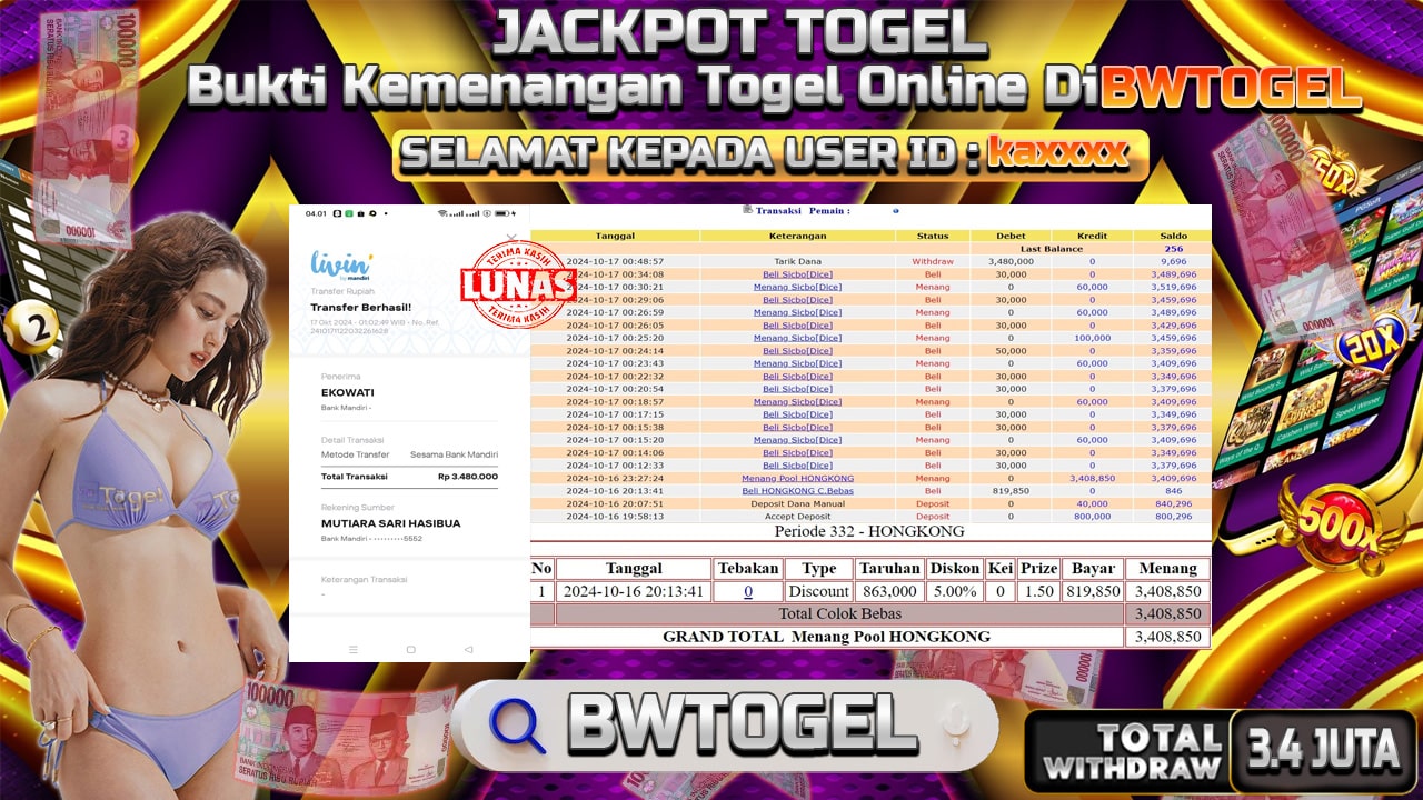 BUKTI JACKPOT TOGEL HONGKONG TERPERCAYA DI INDONESIA TGL 17-10-2024