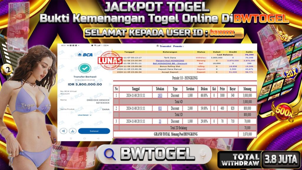 BUKTI JACKPOT TOGEL HONGKONG TERPERCAYA DI INDONESIA TGL 07-11-2024