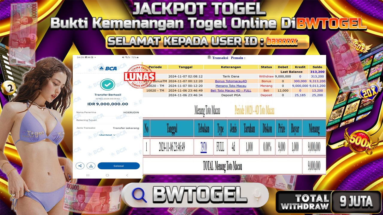 BUKTI JACKPOT TOGEL TOTO MACAU TERPERCAYA DI INDONESIA TGL 07-11-2024