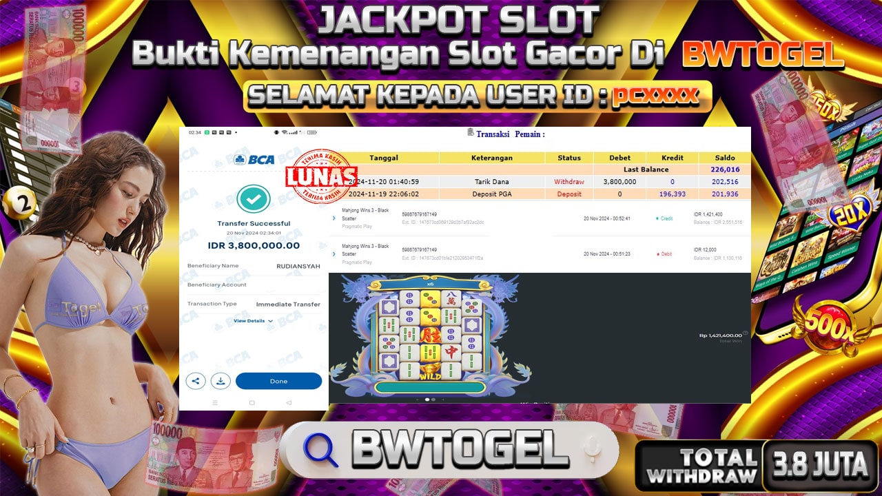 BUKTI JACKPOT SLOT MAHJONG WINS 3 – BLACK SCATTER TERPERCAYA DI INDONESIA TGL 20-11-2024