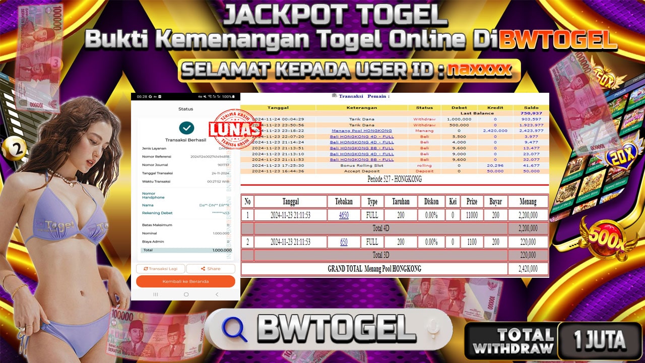 BUKTI JACKPOT TOGEL HONGKONG TERPERCAYA DI INDONESIA TGL 24-11-2024