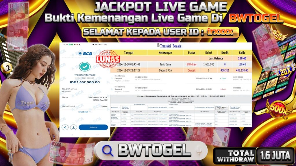 BUKTI JACKPOT TERPERCAYA DI INDONESIA TGL 30-11-2024