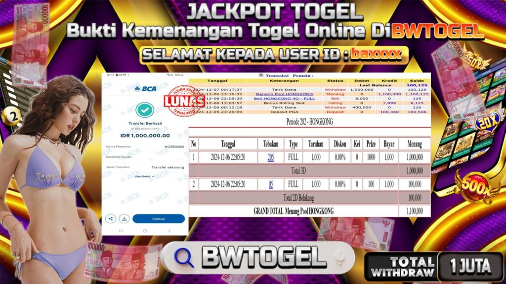 BUKTI JACKPOT TOGEL HONGKONG TERPERCAYA DI INDONESIA TGL 07-12-2024