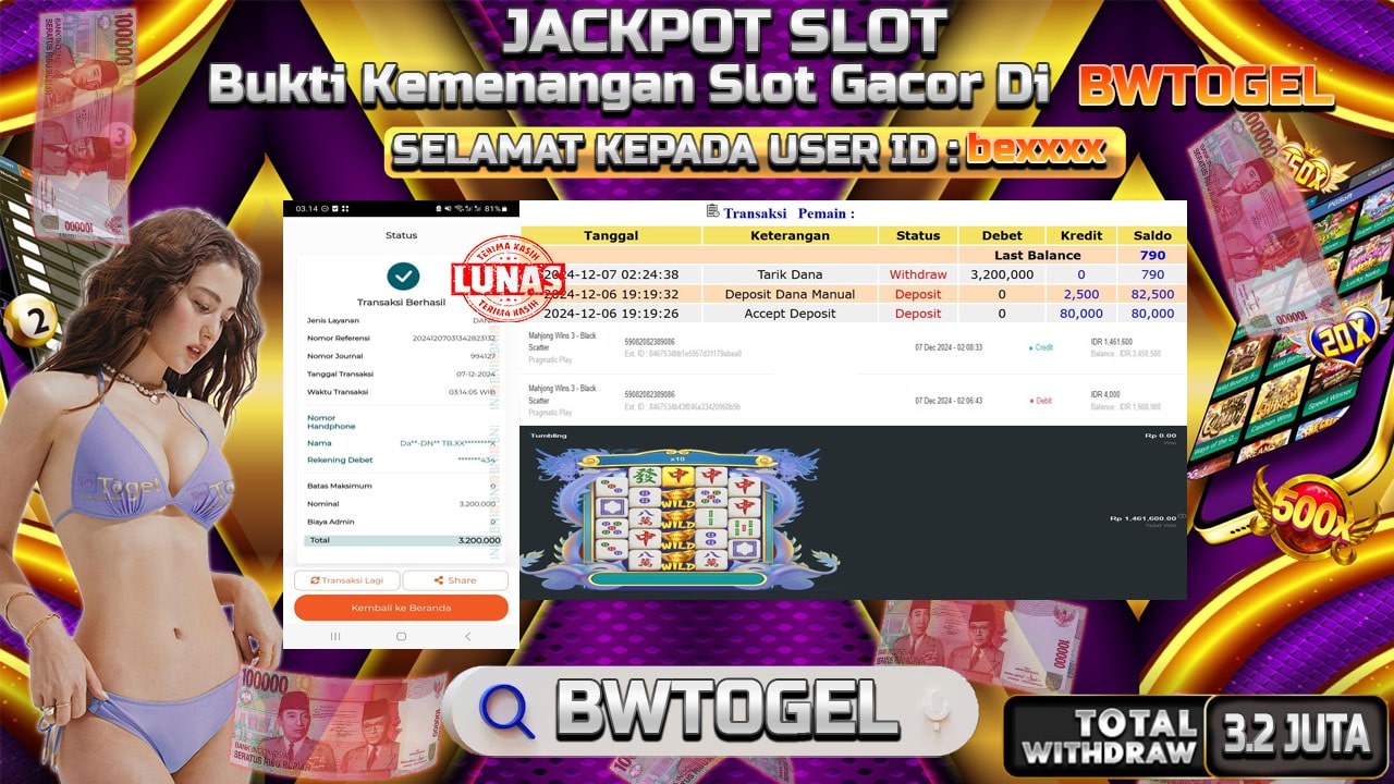 BUKTI JACKPOT SLOT MAHJONG WINS 3 – BLACK SCATTER TERPERCAYA DI INDONESIA TGL 07-12-2024